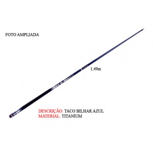 TACO DE BILHAR MODELO: TITANIUM. TAM: 1,49CM TACO DE BILHAR MODELO: TITANIUM. TAM: 1,49CM