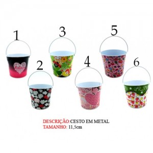 CESTO DECORATIVO EM METAL REF: DSC01760 CESTO DECORATIVO EM METAL REF: DSC01760