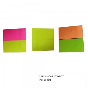 KIT 2 BLOCOS AUTOADESIVOS COM 100 FOLHAS CADA  REF:  E3-2