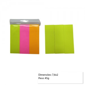 KIT 3 BLOCOS AUTOADESIVOS COM 100 FOLHAS CADA  REF:  E3-3