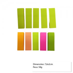 KIT 5 BLOCOS AUTOADESIVOS COM 100 FOLHAS CADA  REF: E3-5