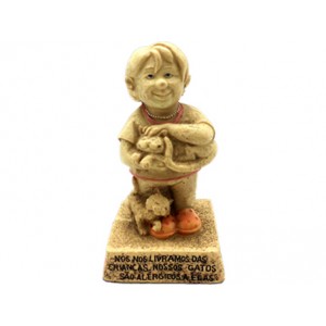 BONECO DE RESINA C/ FRASE BONECO DE RESINA C/ FRASE