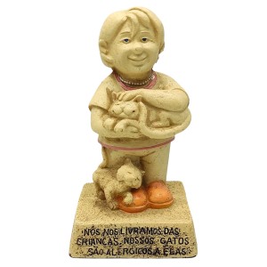 BONECO DE RESINA COM FRASE REF: NP212Z