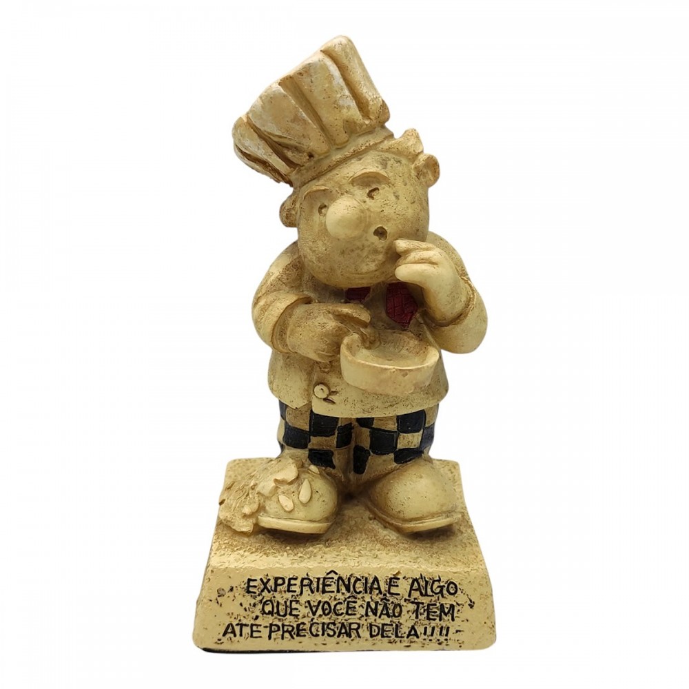 BONECO DE RESINA COM FRASE REF: NP213A