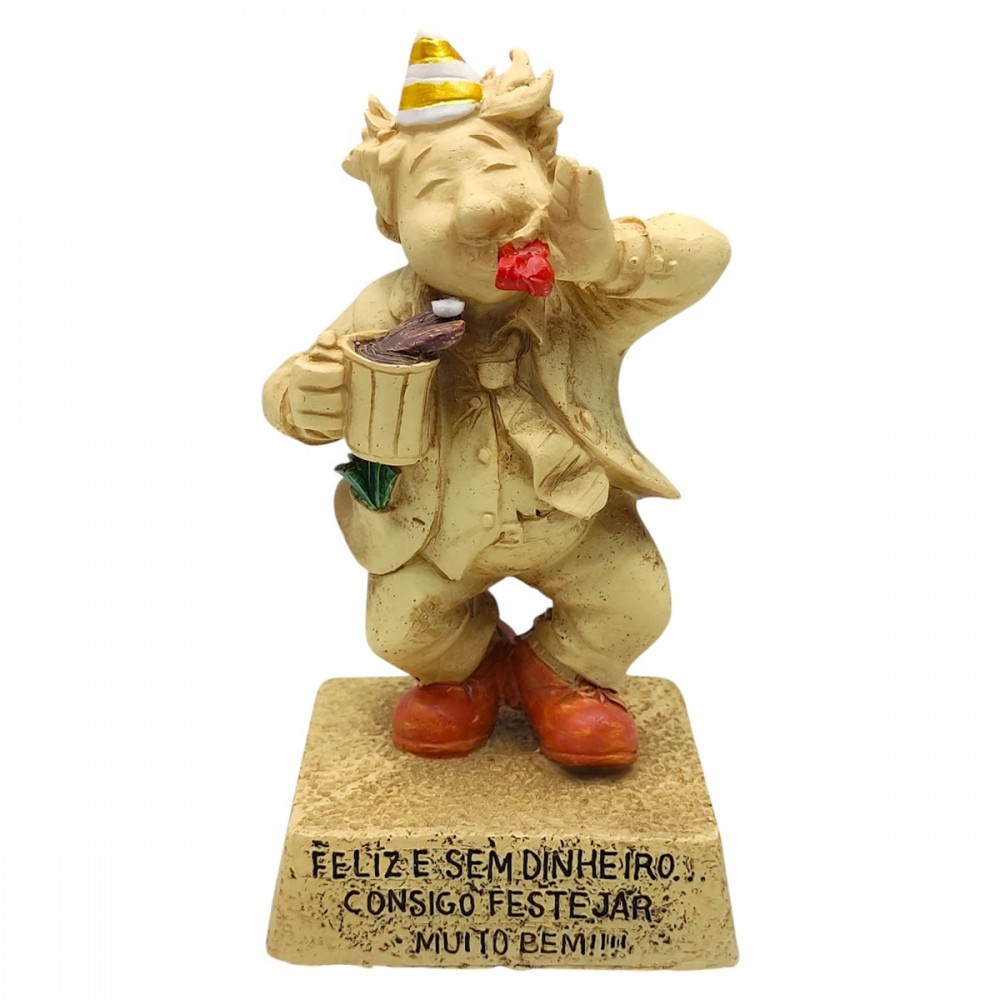 BONECO DE RESINA COM FRASE REF: NP213E