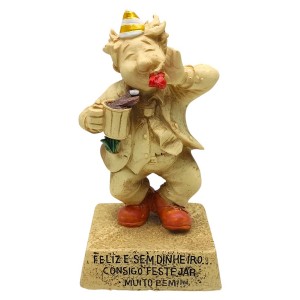 BONECO DE RESINA COM FRASE REF: NP213E