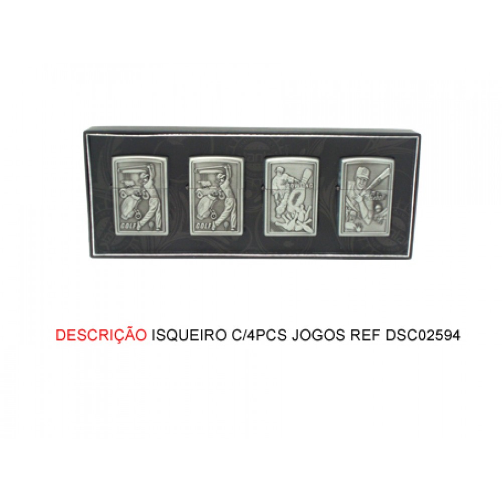 ISQUEIRO C/4PCS JOGOS REF:DSC02594