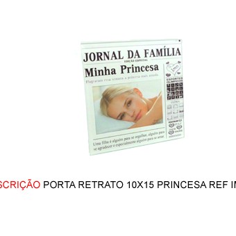 PORTA RETRATO EM VIDRO. TAM:10X15CM