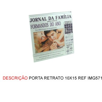 PORTA RETRATO EM VIDRO. TAM:10X15CM
