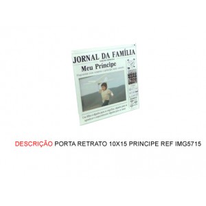 PORTA RETRATO EM VIDRO. TAM:10X15CM