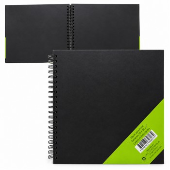 ÁLBUM ESPIRAL DE SCRAPBOOK TAM 31X31CM CAPA DURA DE PAPEL COR PRETA COM 20 FOLHAS DE PAPEL ÁLBUM ESPIRAL DE SCRAPBOOK TAM 31X31CM CAPA DURA DE PAPEL COR PRETA COM 20 FOLHAS DE PAPEL