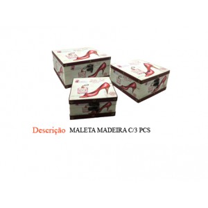 KIT MALETA C/3PÇS EM MADEIRA. TAM:21X22X11.2CM KIT MALETA C/3PÇS EM MADEIRA. TAM:21X22X11.2CM