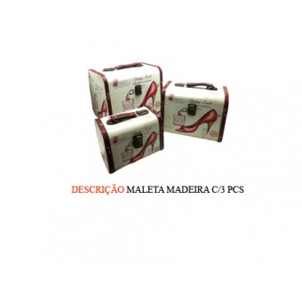 KIT MALETA C/3 PÇS. TAM:24x19x20CM