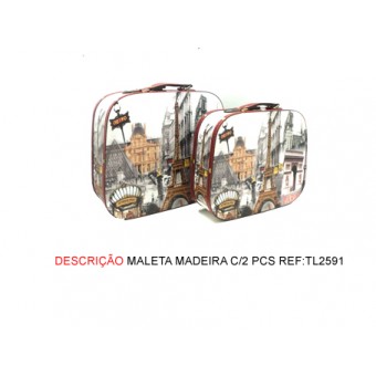 MALETA MADEIRA C/2 PCS