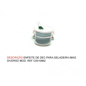 IMÃ DE GELADEIRA MODELO: BALDE DE GELO. TAM: 4X2.5X5CM