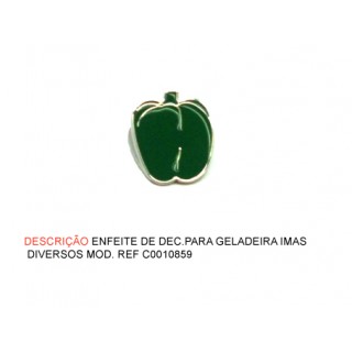 IMÃ DE GELADEIRA MODELO: PIMENTÃO VERDE.TAM: 3.3X2.8X4.5CM