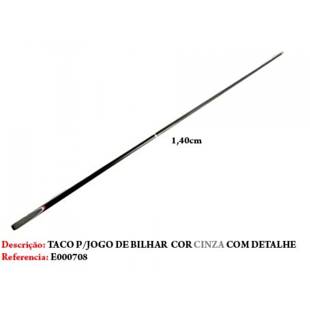 TACO DE BILHAR EM MADEIRA. TAM: 148CM