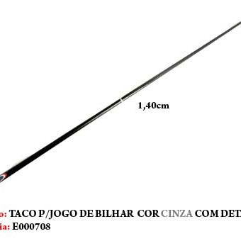TACO DE BILHAR EM MADEIRA. TAM: 148CM