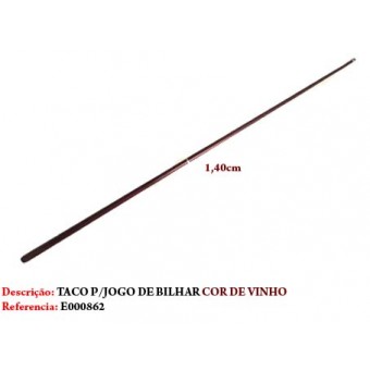 TACO DE BILHAR EM MADEIRA. TAM: 148CM