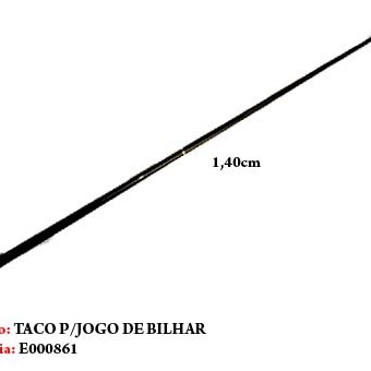 TACO DE BILHAR EM MADEIRA. TAM: 148CM