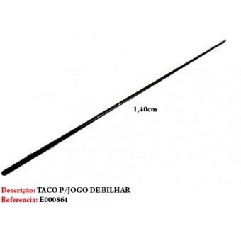 TACO DE BILHAR EM MADEIRA. TAM: 148CM