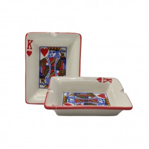 CINZEIRO EM CERÂMICA MODELO BARALHO REF: DSC04446 CINZEIRO EM CERÂMICA MODELO BARALHO REF: DSC04446