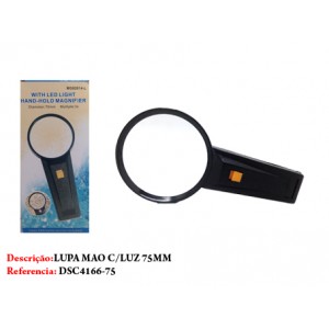 LUPA C/ LUZ DE LED 75mm 3x