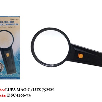 LUPA C/ LUZ DE LED 75mm 3x LUPA C/ LUZ DE LED 75mm 3x