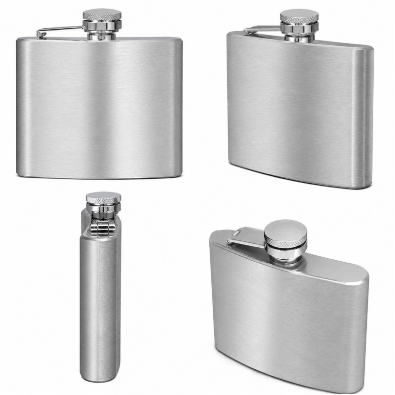 FRASCO P/ BEBIDA 5 OZ EM METAL 150ML FRASCO P/ BEBIDA 5 OZ EM METAL 150ML