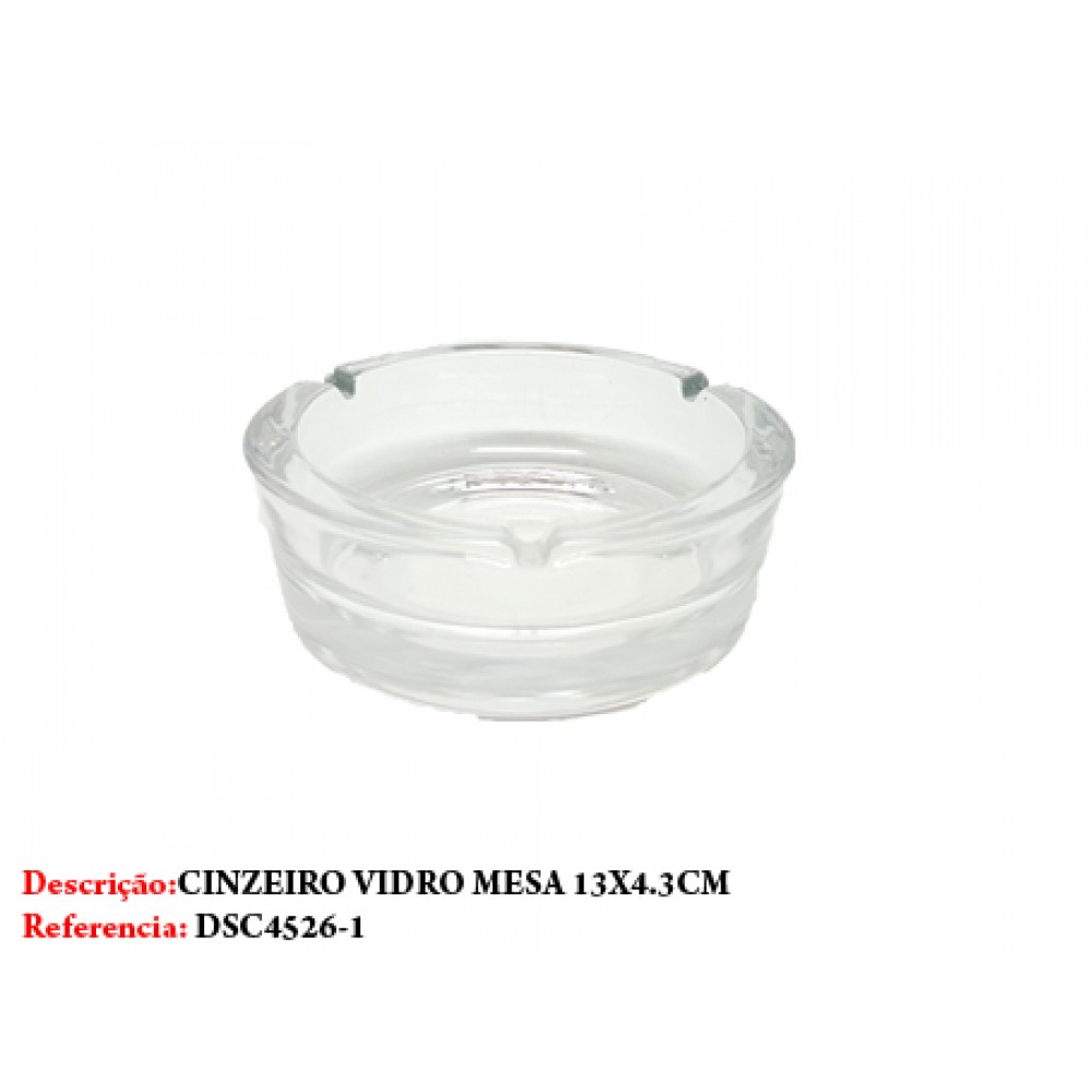 CINZEIRO EM VIDRO TAM:13x4.5CM