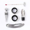 KIT VINHO COM 6 PEÇAS EM MADEIRA E METAL  REF: 700052-2
