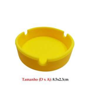 CINZEIRO REDONDO DE PLASTICO AMARELO CINZEIRO REDONDO DE PLASTICO AMARELO