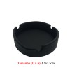 CINZEIRO REDONDO DE PLASTICO PRETO
