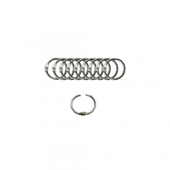 ARGOLA PRATEADA EM METAL PACOTE COM 10 PEÇAS 20MM  REF: AP1534701