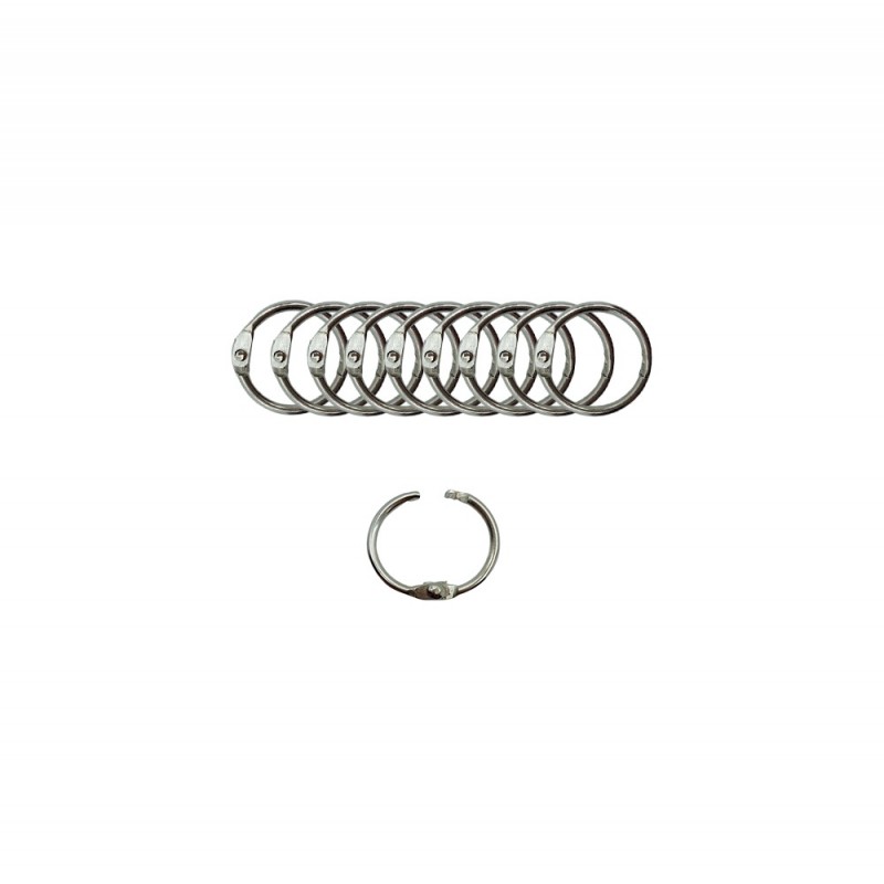 ARGOLA PRATEADA EM METAL PACOTE COM 10 PEÇAS 20MM  REF: AP1534701