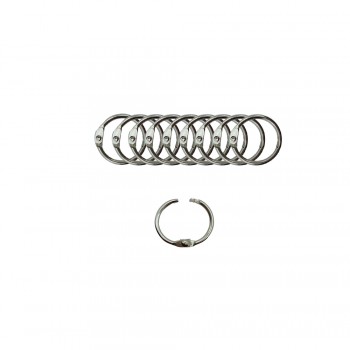 ARGOLA PRATEADA EM METAL PACOTE COM 10 PEÇAS 25MM  REF: AP1534702
