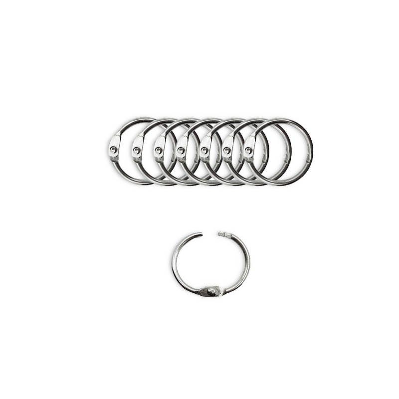 ARGOLA PRATEADA EM METAL PACOTE COM 8 PEÇAS 30MM  REF: AP1534703
