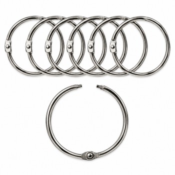 ARGOLA PRATEADA EM METAL PACOTE COM 6 PEÇAS 35MM REF: AP1534704