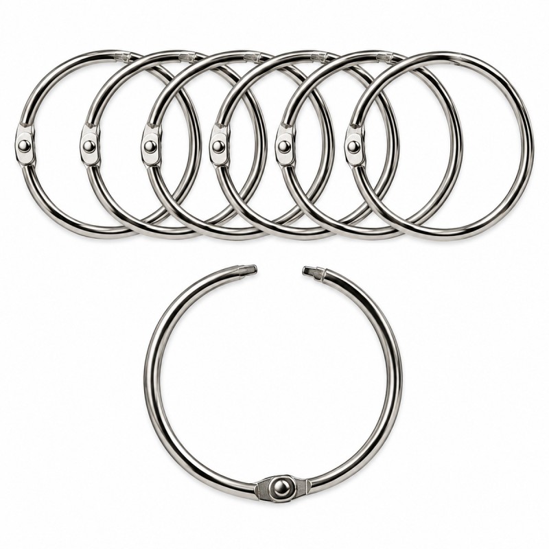 ARGOLA PRATEADA EM METAL PACOTE COM 6 PEÇAS 35MM REF: AP1534704 ARGOLA PRATEADA EM METAL PACOTE COM 6 PEÇAS 35MM REF: AP1534704
