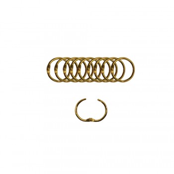 ARGOLA DOURADA EM METAL PACOTE COM 10 PEÇAS 25MM  REF: AP1534706