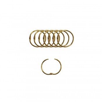 ARGOLA DOURADA EM METAL PACOTE COM 8 PEÇAS 30MM  REF: AP1534707