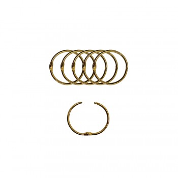 ARGOLA DOURADA EM METAL PACOTE COM 6 PEÇAS 35MM  REF: AP1534708