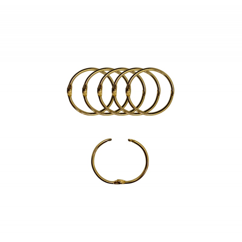 ARGOLA DOURADA EM METAL PACOTE COM 6 PEÇAS 35MM  REF: AP1534708