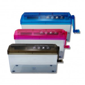 TRITURADORA MANUAL PARA PAPEL COM MANIVELA EM PLÁSTICO REF: 229P TRITURADORA MANUAL PARA PAPEL COM MANIVELA EM PLÁSTICO REF: 229P