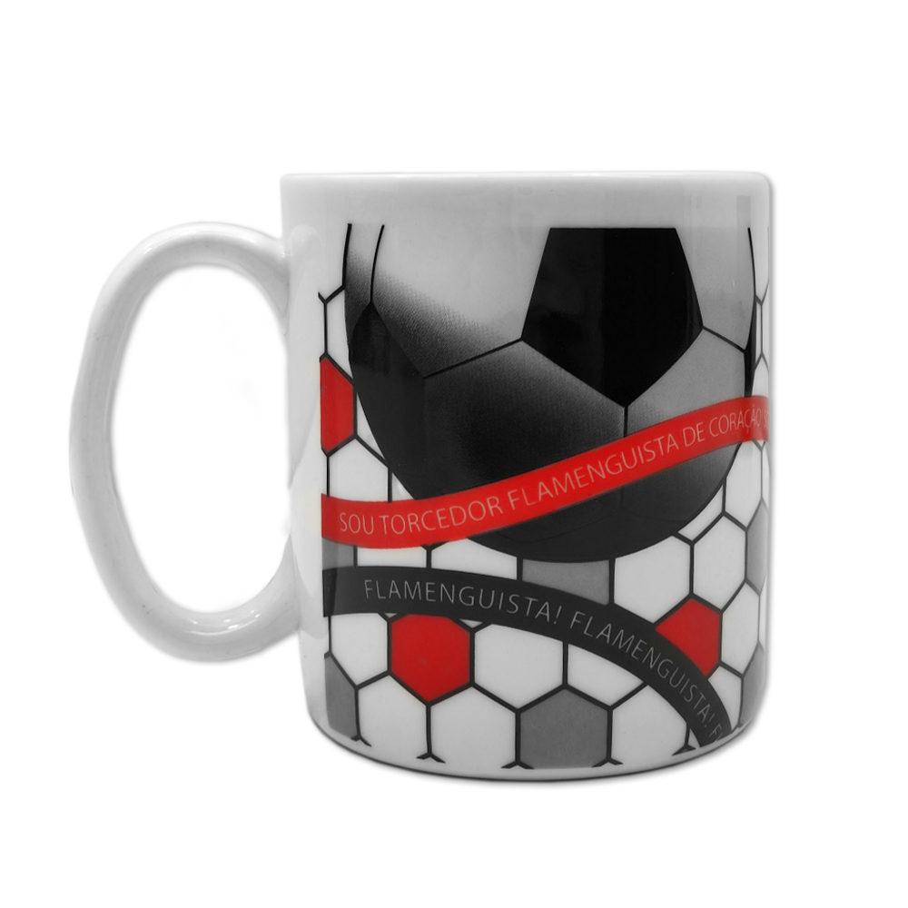 CANECA MODELO FLAMENGO EM PORCELANA 300ML REF: 49-300E