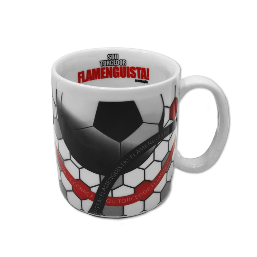 CANECA MODELO FLAMENGO EM PORCELANA 300ML REF: 49-300E