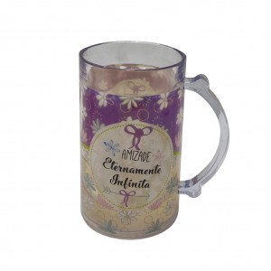 CANECA GEL MODELO AMIZADE EM PLÁSTICO 460ML  REF: 42-440 CANECA GEL MODELO AMIZADE EM PLÁSTICO 460ML  REF: 42-440