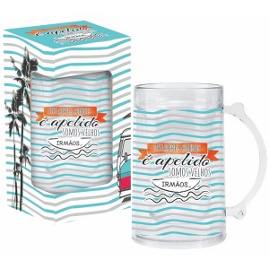 CANECA GEL EM ACRÍLICO MODELO VELHOS IRMÃOS 460ML  REF: 45-440