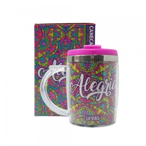 CANECA VIAGEM COM TAMPA ALEGRIA  REF: 382