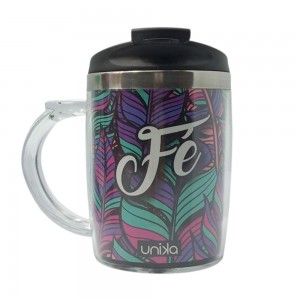 CANECA VIAGEM COM TAMPA FÉ  REF: 387 CANECA VIAGEM COM TAMPA FÉ  REF: 387